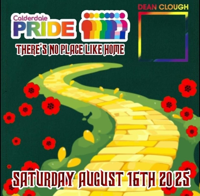 Queerfest poster (event details below) brown countryside with event details